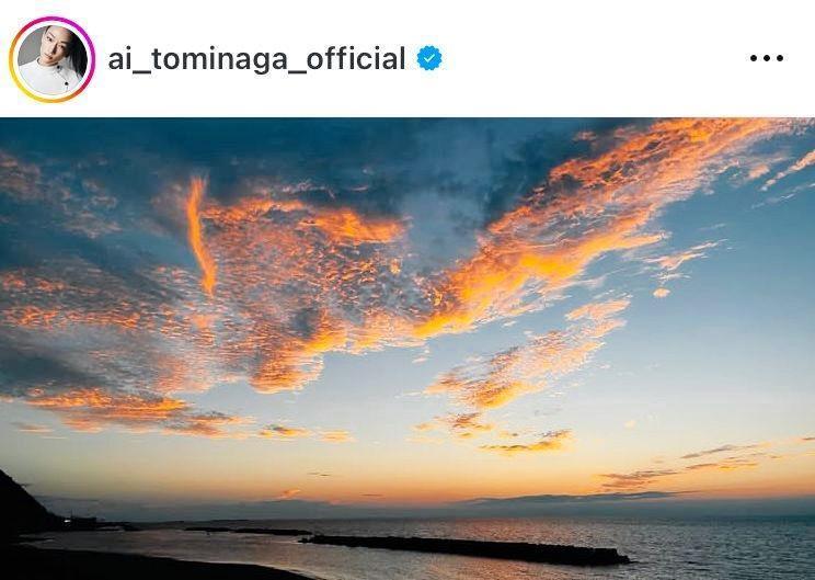 妊娠を発表した冨永愛のインスタグラム＠ａｉ＿ｔｏｍｉｎａｇａ＿ｏｆｆｉｃｉａｌより