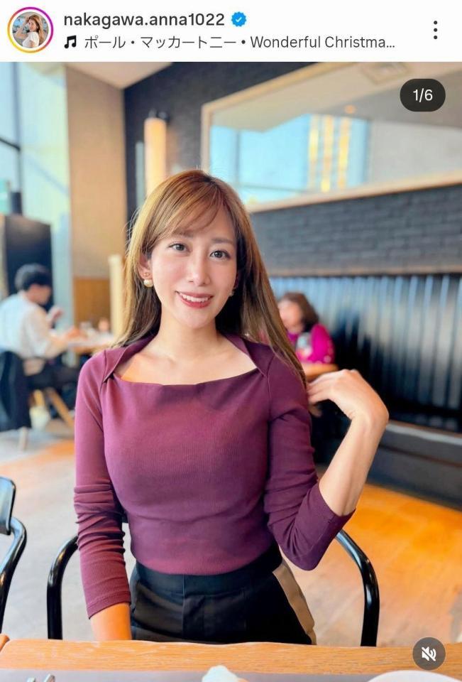 中川安奈のインスタグラム＠ｎａｋａｇａｗａ．ａｎｎａ１０２２（１２月２０日付）より