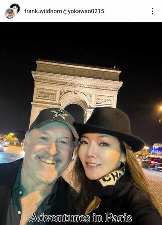 　パリで。和央ようかのインスタグラム＠ｙｏｋａｗａｏ０２１５（１０月１５日付）より 