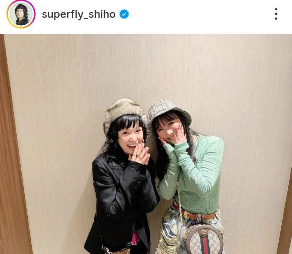 　ミセスの東京ドーム公演に訪れた越智志帆（左）と大塚愛。Ｓｕｐｅｒｆｌｙのインスタグラム＠ｓｕｐｅｒｆｌｙ＿ｓｈｉｈｏより