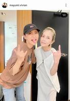　土屋眞弓さんのインスタグラム＠ｍａｙｕｍｉ．ｖｉｖｉａｎ（６月８日）より。交流のあるモノマネタレント・みかんと