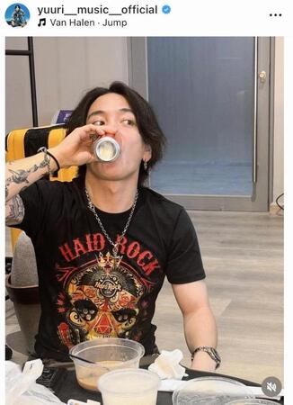 　アジアツアーで。優里のインスタグラム＠ｙｕｕｒｉ＿＿ｍｕｓｉｃ＿＿ｏｆｆｉｃｉａｌ（９月３０日付）より