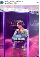 　アジアツアーで。優里のインスタグラム＠ｙｕｕｒｉ＿＿ｍｕｓｉｃ＿＿ｏｆｆｉｃｉａｌ（９月３０日付）より