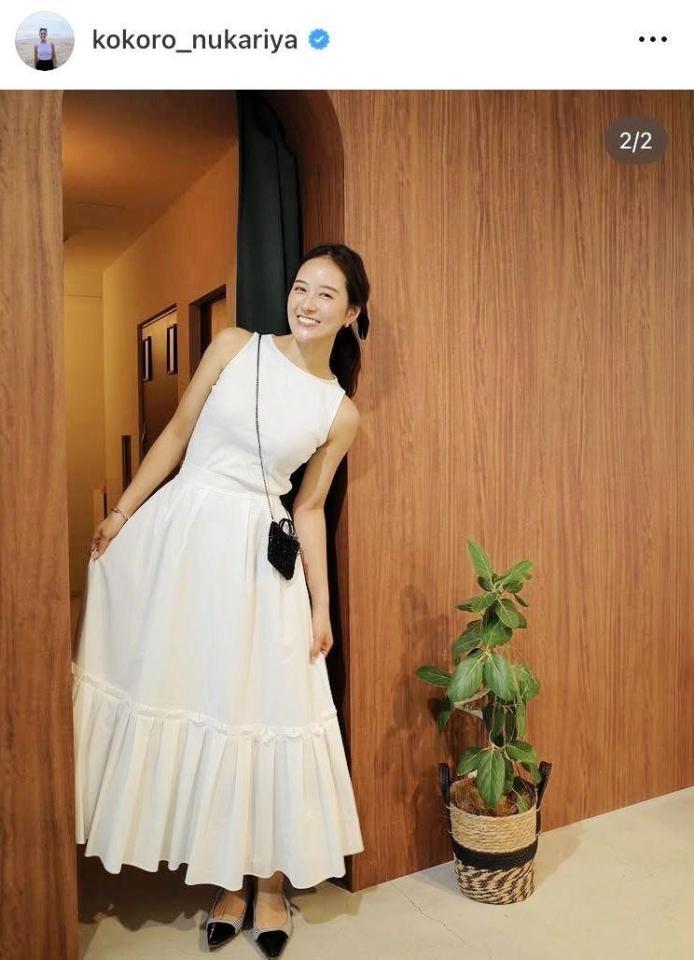　忽滑谷こころアナのインスタグラム＠ｋｏｋｏｒｏ＿ｎｕｋａｒｉｙａ（４月２３日付）より