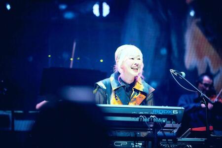 　ラストライブを行ったＡｑｕａ　Ｔｉｍｅｚのｍａｙｕｋｏ＝国立代々木競技場第一体育館（撮影；笹原　清明、Ｄａｉｋｉ　Ｍｉｕｒａ）