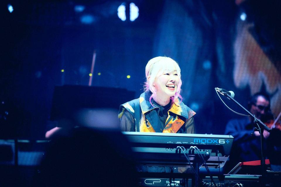 　ラストライブを行ったＡｑｕａ　Ｔｉｍｅｚのｍａｙｕｋｏ＝国立代々木競技場第一体育館（撮影；笹原　清明、Ｄａｉｋｉ　Ｍｉｕｒａ）