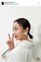 しっとりとした着物姿で出演した「ゲーム仲間」。木南晴夏のインスタグラム＠ｋｉｎａｍｉｔｏｐａｎより