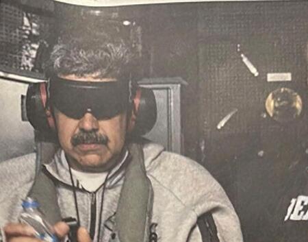 　３日、トランプ米大統領がＳＮＳに投稿したベネズエラのマドゥロ大統領の写真（ＳＮＳトゥルース・ソーシャルから）