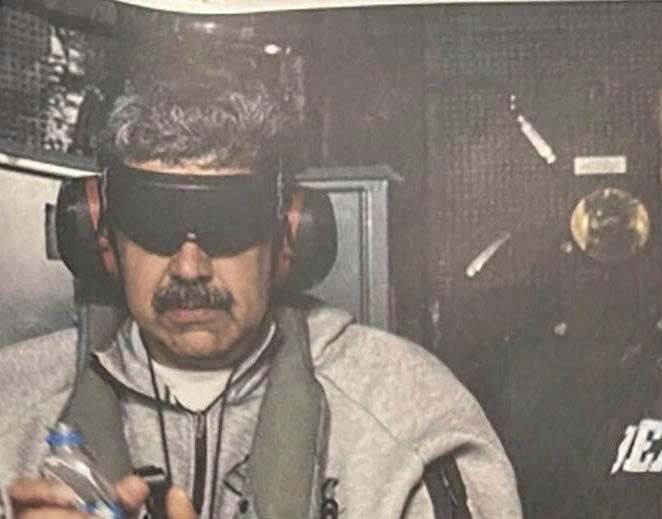 　３日、トランプ米大統領がＳＮＳに投稿したベネズエラのマドゥロ大統領の写真（ＳＮＳトゥルース・ソーシャルから）