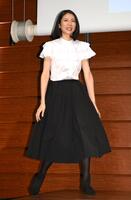 　登壇する松下奈緒（撮影・堀内翔）
