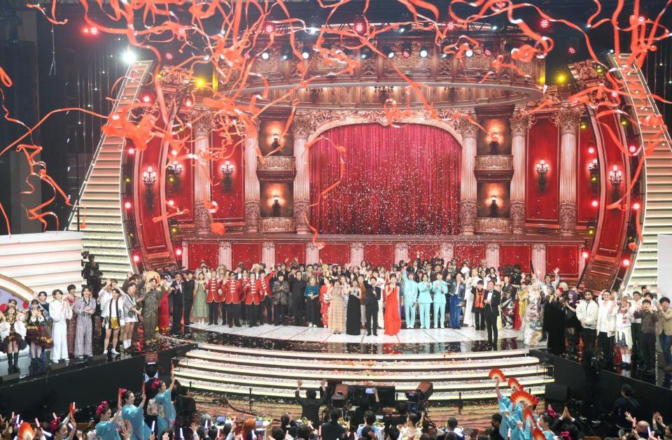 　盛り上がるＮＨＫ紅白歌合戦＝２５年１２月３１日