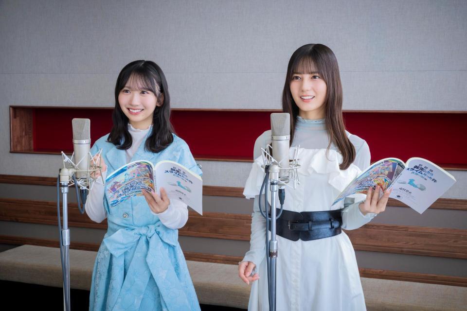 　声優初挑戦する日向坂４６の小坂菜緒（右）と藤嶌果歩©川上泰樹・伏瀬・講談社／転スラ製作委員会