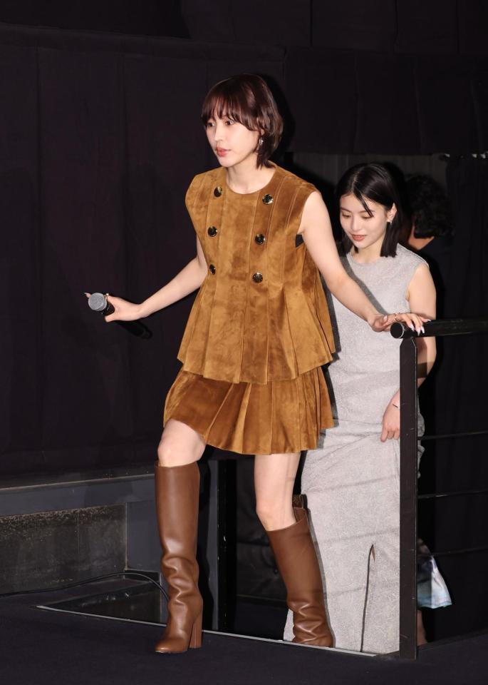 　登壇する南沙良（撮影・石井剣太郎）