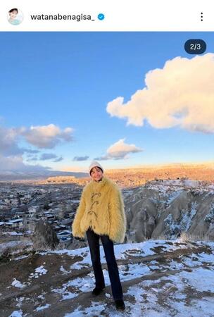 渡邊渚のインスタグラム＠ｗａｔａｎａｂｅｎａｇｉｓａ＿（１月５日付）より