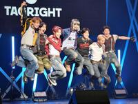 　ＴＡＧＲＩＧＨＴの（左から）前田大輔、ジェイ、今井魁里、小林大悟、西山智樹、若松世真、岸波志音