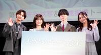 　トークイベントに登場した（左から）草川直弥、樋口日奈、池田匡志、水戸由菜