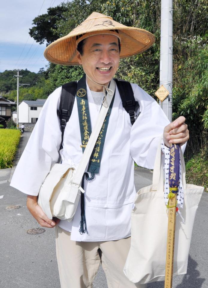 　２０１１年１０月、「お遍路」を再開した菅直人前首相