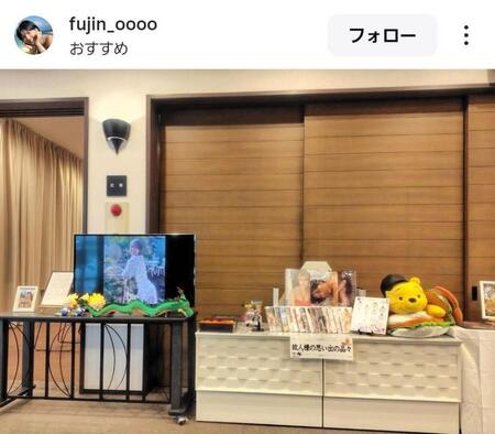 訃報を伝える１月９付の藤乃あおいさんのインスタグラム＠ｆｕｊｉｎ＿ｏｏｏｏより