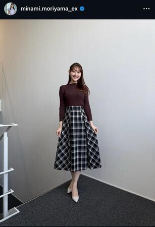 森山みなみアナのインスタグラム＠ｍｉｎａｍｉ．ｍｏｒｉｙａｍａ＿ｅｘから