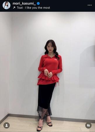 森香澄のインスタグラム＠ｍｏｒｉ＿ｋａｓｕｍｉ＿から