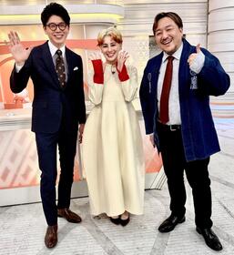 （左から）井上貴博アナウンサー、ホラン千秋、今村翔吾氏 