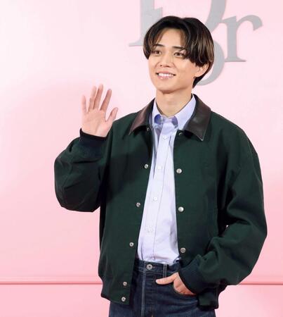 「ディオール　アディクト　キャンディ　ショップ」プレビューに登場したＫｉｎｇ＆Ｐｒｉｎｃｅ・永瀬廉（撮影・伊藤笙子）