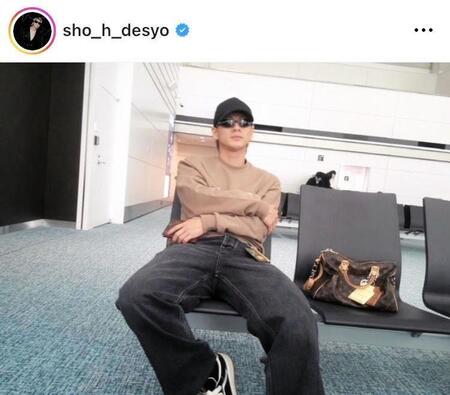 空港で。平野紫耀のインスタグラム＠ｓｈｏ＿ｈ＿ｄｅｓｙｏより