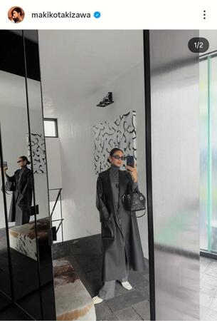 滝沢眞規子のインスタグラム＠ｍａｋｉｋｏｔａｋｉｚａｗａ（１０月３０日付）より