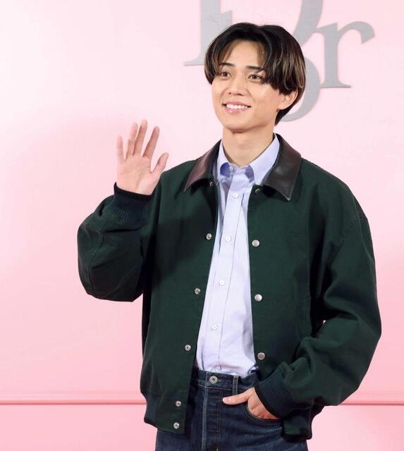 「ディオール　アディクト　キャンディ　ショップ」プレビューに登場したＫｉｎｇ＆Ｐｒｉｎｃｅ・永瀬廉（撮影・伊藤笙子）