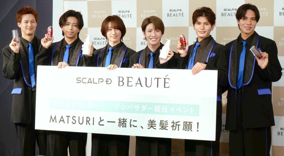 ＭＡＴＳＵＲＩの（左から）渡辺真、橋爪健二、小野寺翼、松岡卓弥、鈴木渉、柳田優樹