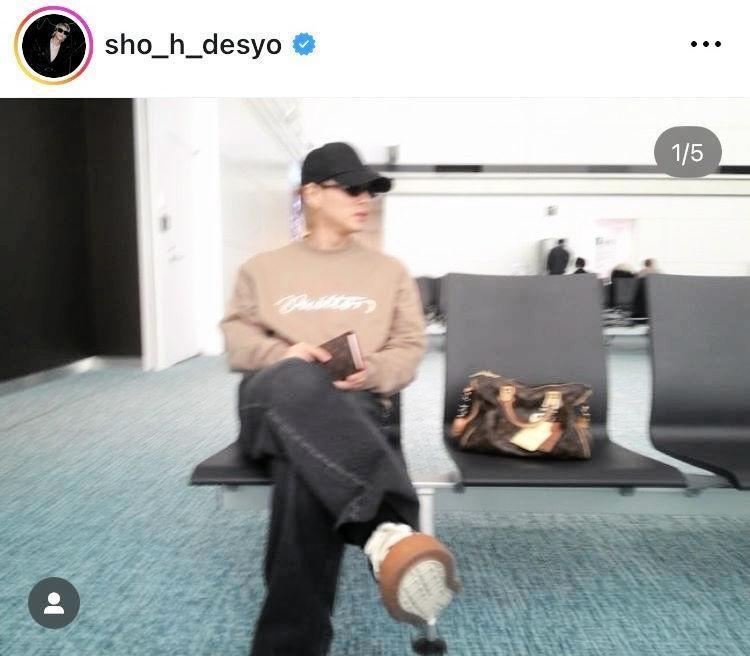 空港で。平野紫耀のインスタグラム＠ｓｈｏ＿ｈ＿ｄｅｓｙｏより