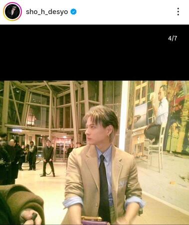 平野紫耀のインスタグラム＠ｓｈｏ＿ｈ＿ｄｅｓｙｏより