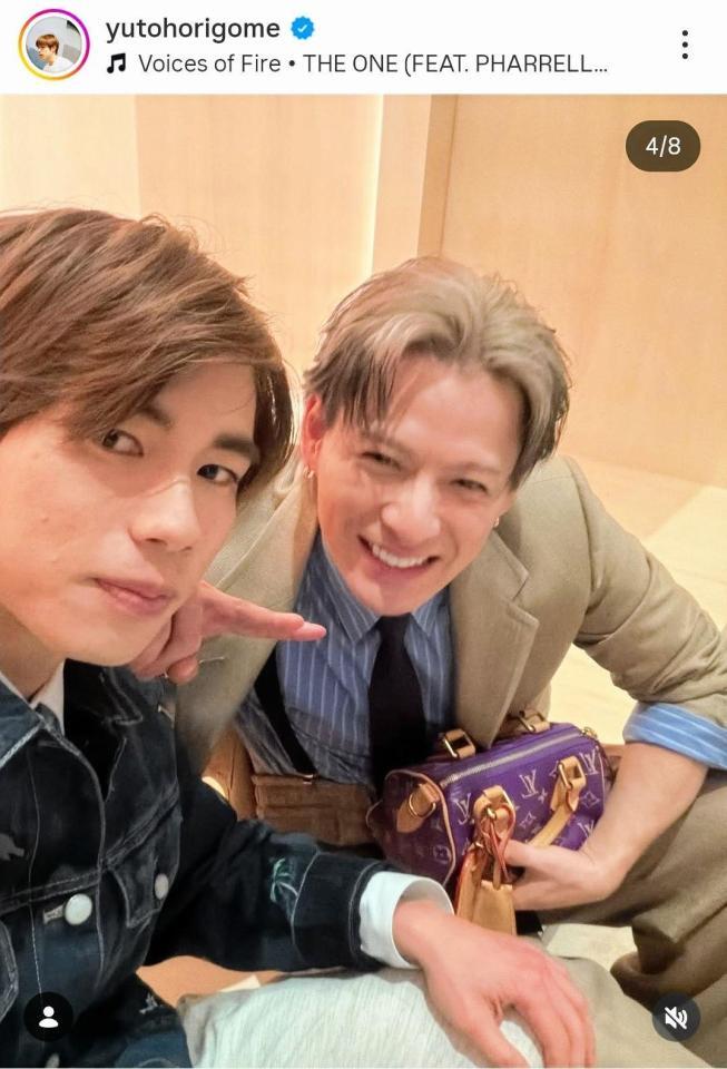 平野紫耀と。堀米雄斗のインスタグラム＠ｙｕｔｏｈｏｒｉｇｏｍｅより