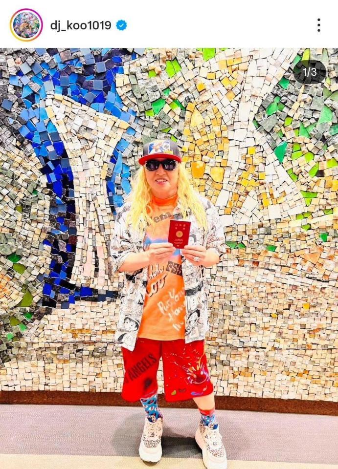 パスポート更新を報告した２３年５月１５日付のＤＪ　ＫＯＯのインスタグラム＠ｄｊ＿ｋｏｏ１０１９より 