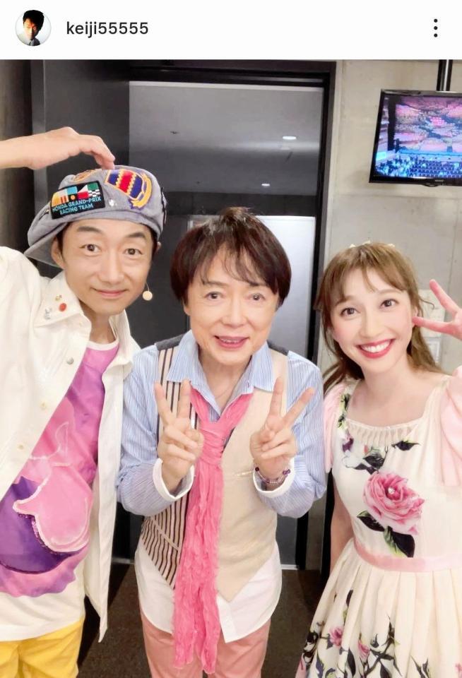 昨年９月２３日のコンサートではいだしょうこ（右）と。関沢圭司さん（左）のインスタグラム＠ｋｅｉｊｉ５５５５５より 