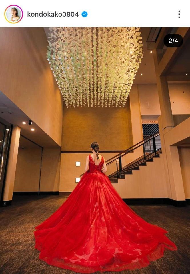 昨年、挙式したことを報告した１月２０日付の近藤夏子アナのインスタグラム＠ｋｏｎｄｏｋａｋｏ０８０４より