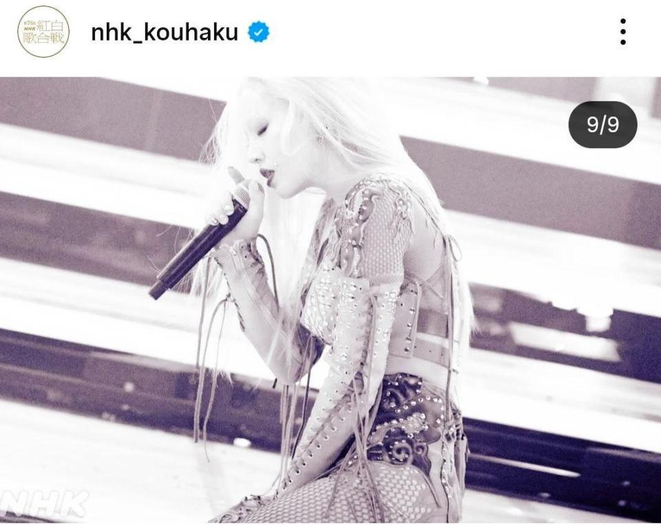 圧巻のちゃんみなのステージ。ＮＨＫ紅白の公式インスタグラム＠ｎｈｋ＿ｋｏｕｈａｋｕより 