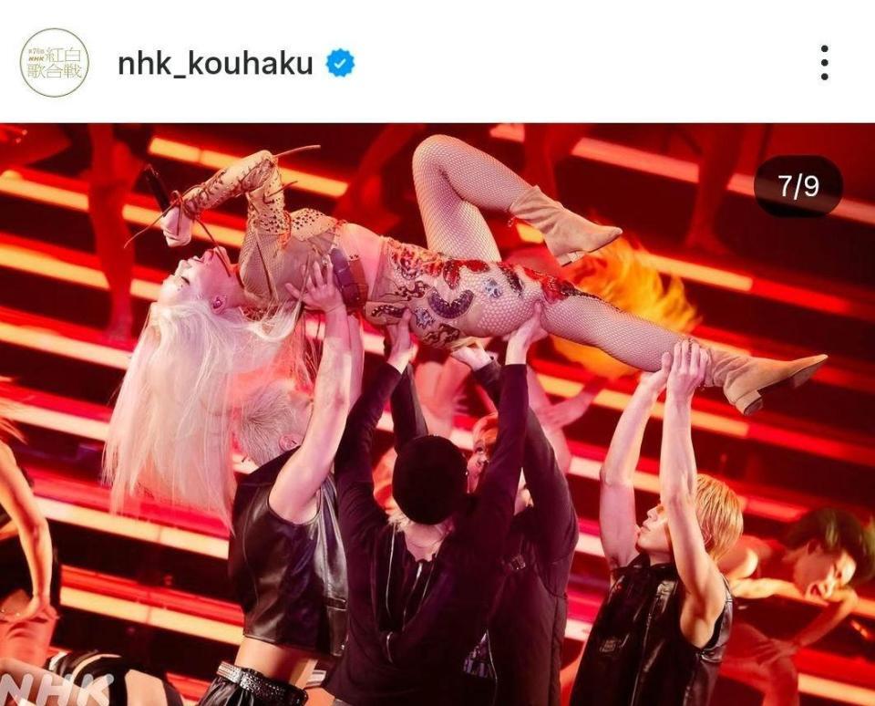 圧巻のちゃんみなのステージ。ＮＨＫ紅白の公式インスタグラム＠ｎｈｋ＿ｋｏｕｈａｋｕより 