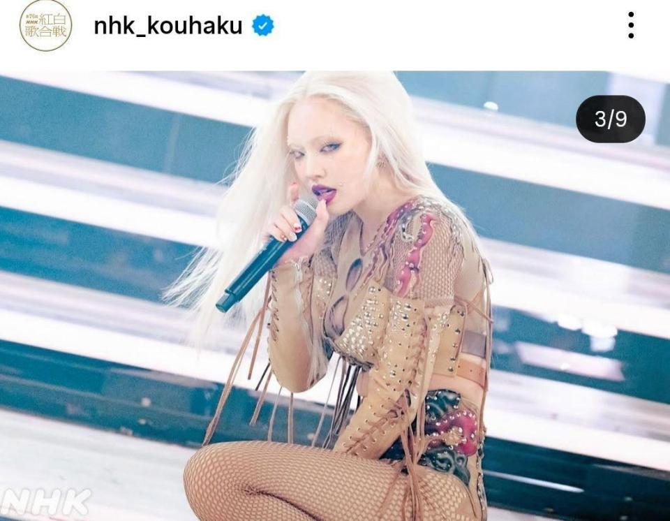 圧巻のちゃんみなのステージ。ＮＨＫ紅白の公式インスタグラム＠ｎｈｋ＿ｋｏｕｈａｋｕより 