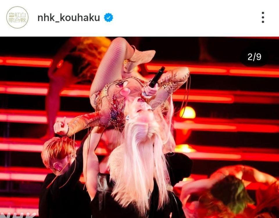 圧巻のちゃんみなのステージ。ＮＨＫ紅白の公式インスタグラム＠ｎｈｋ＿ｋｏｕｈａｋｕより 
