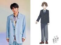 　ｔｉｍｅｌｅｓｚの佐藤勝利（左）と佐藤が演じる主人公・夏目誠（Ｃ）映画「君と花火と約束と」製作委員会