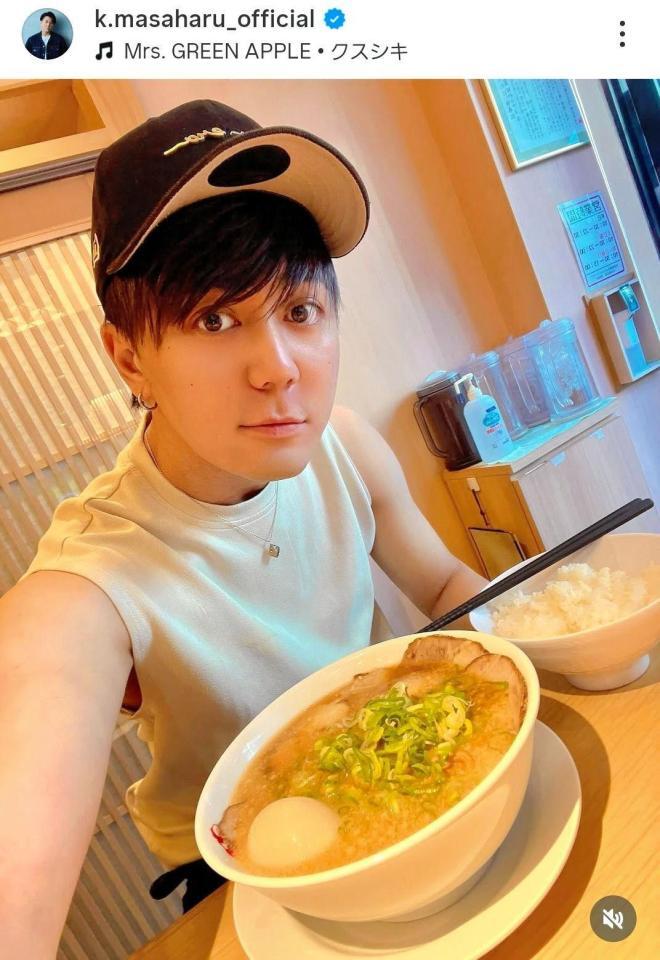 桑野将春のインスタグラム＠ｋ．ｍａｓａｈａｒｕ＿ｏｆｆｉｃｉａｌ（２５年８月７日付）より