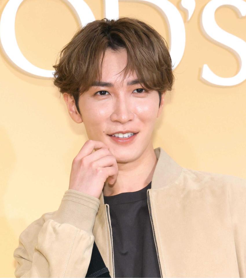 ブランドアンバサダーに就任した渡辺翔太（撮影・西岡正）