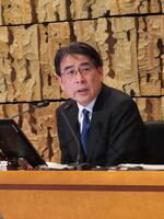 就任会見を行ったＮＨＫ・井上樹彦新会長