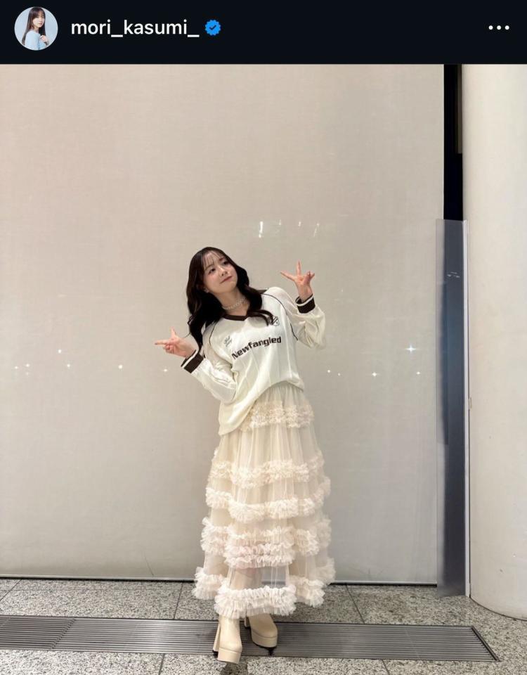 森香澄のインスタグラム＠ｍｏｒｉ＿ｋａｓｕｍｉ＿から