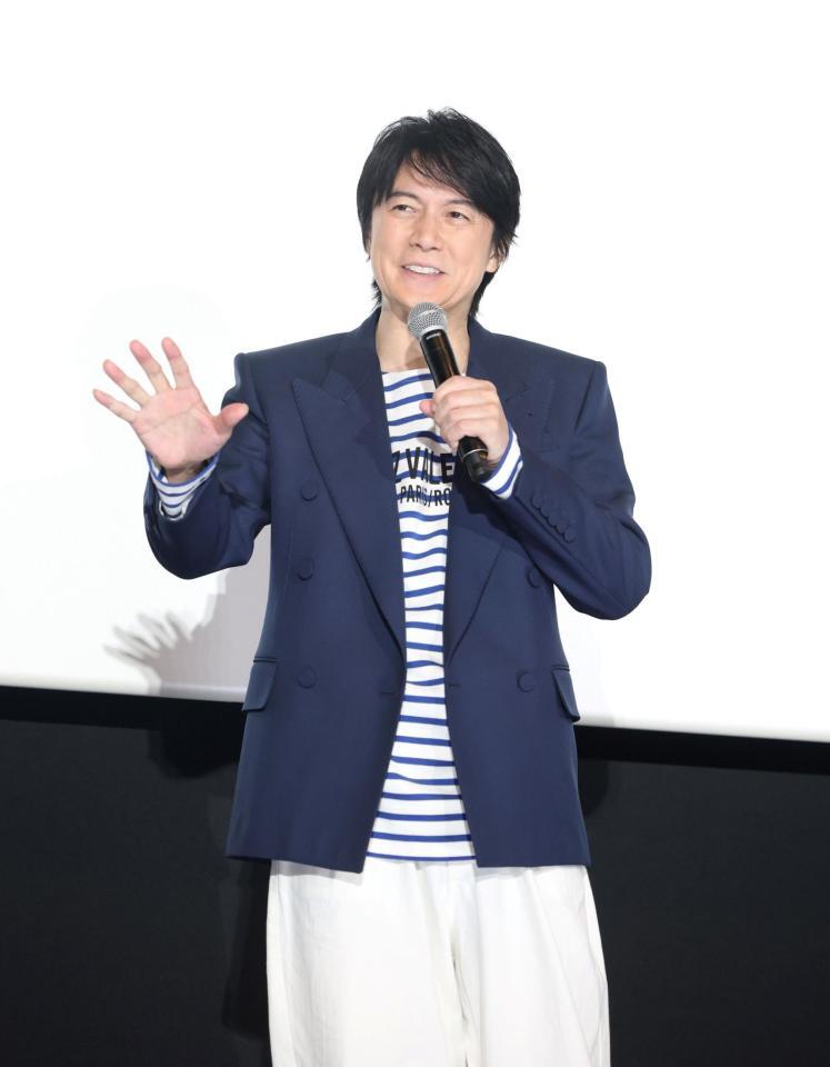 完成披露上映会に登壇した福山雅治（撮影・石井剣太郎）