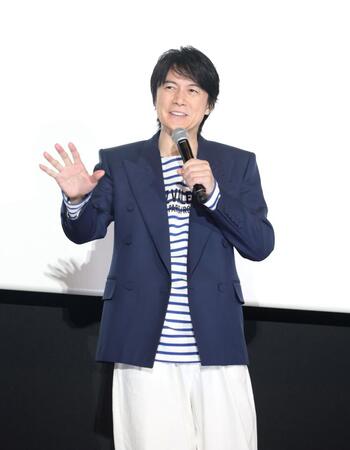 完成披露上映会に登壇した福山雅治（撮影・石井剣太郎）