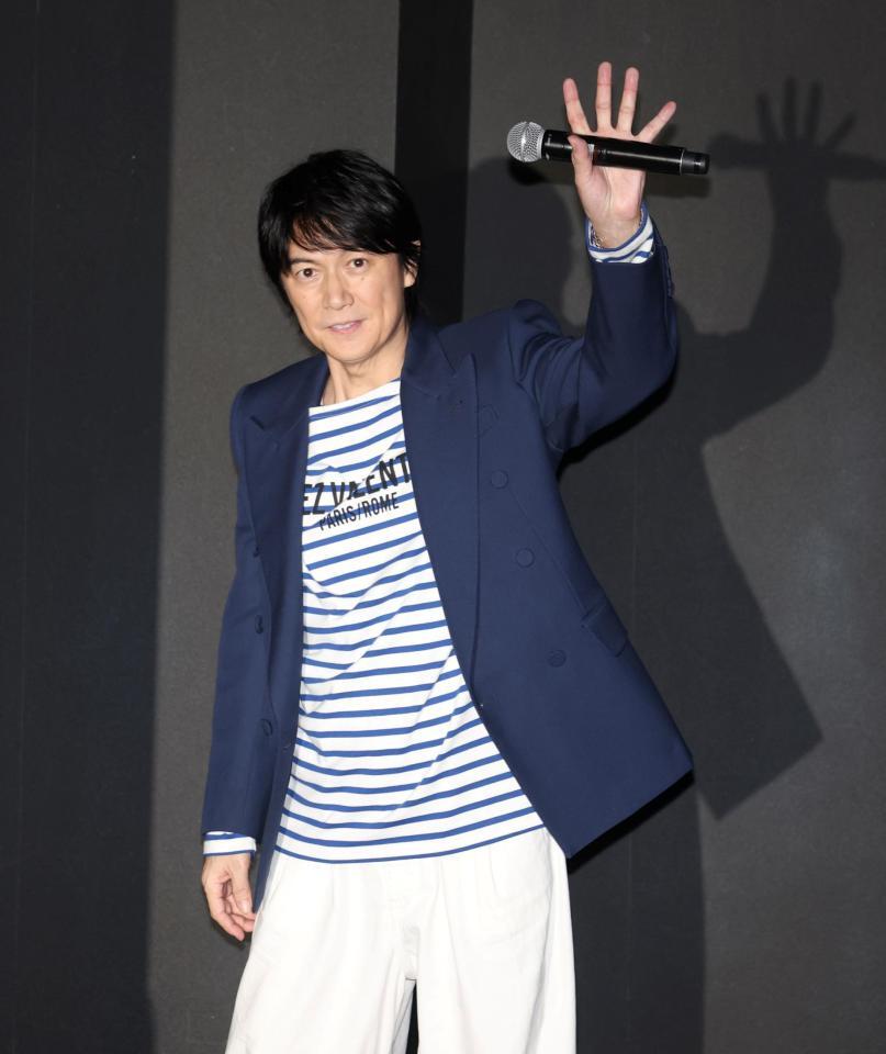 完成披露上映会に登壇した福山雅治（撮影・石井剣太郎）