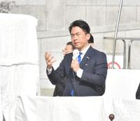 応援演説を行った小泉進次郎防衛大臣＝兵庫県内