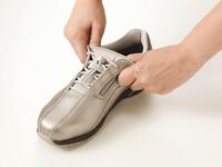 ミズノフリーウォークＡＬ　シャンパンゴールド　履き口（株式会社コーベヤ提供）